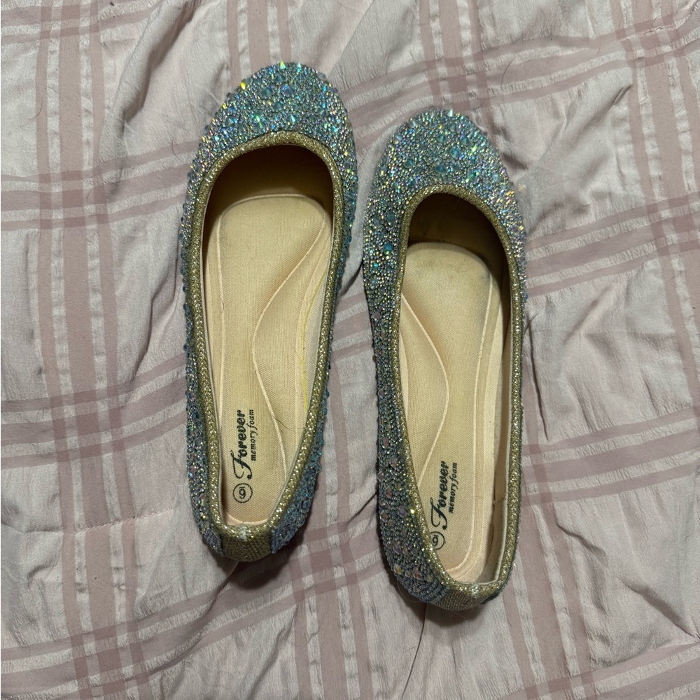 Glitter Flats - Blue